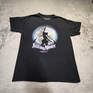 Sailor Moon Shirt Womens Extra Small Black Anime Graphic Tee Pretty Guardian